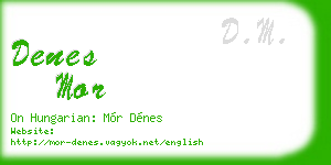 denes mor business card