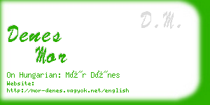 denes mor business card